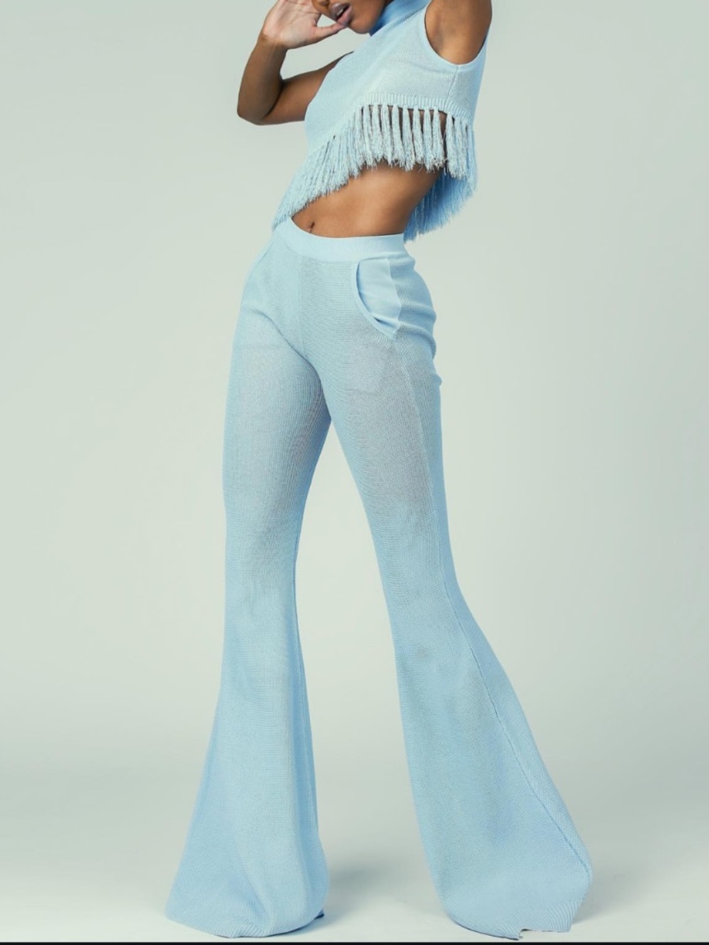 Hanifa Mikala Pant Set - Small - Blue